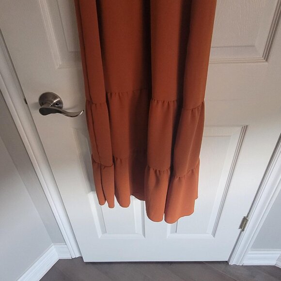 Maxi summer dress! Rusty brown smocked back - Picture 3 of 3